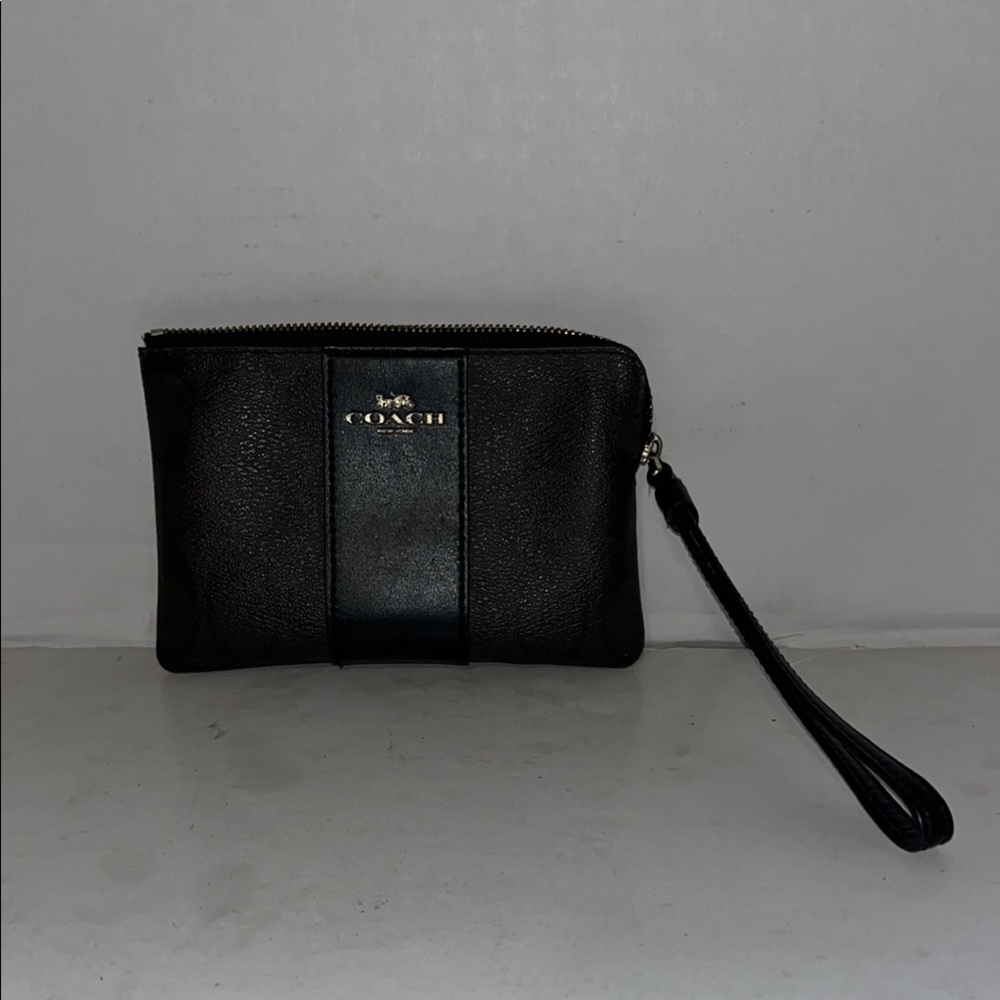 Coach Brown Wristlet